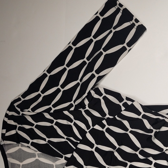 MSK BLACK & WHITE PRINT Midi Dress Size S - Picture 4 of 12